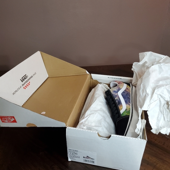 Vans Skate Old Skool Tie-Dye Terry Black/Multi Men Size 7 - Picture 9 of 11